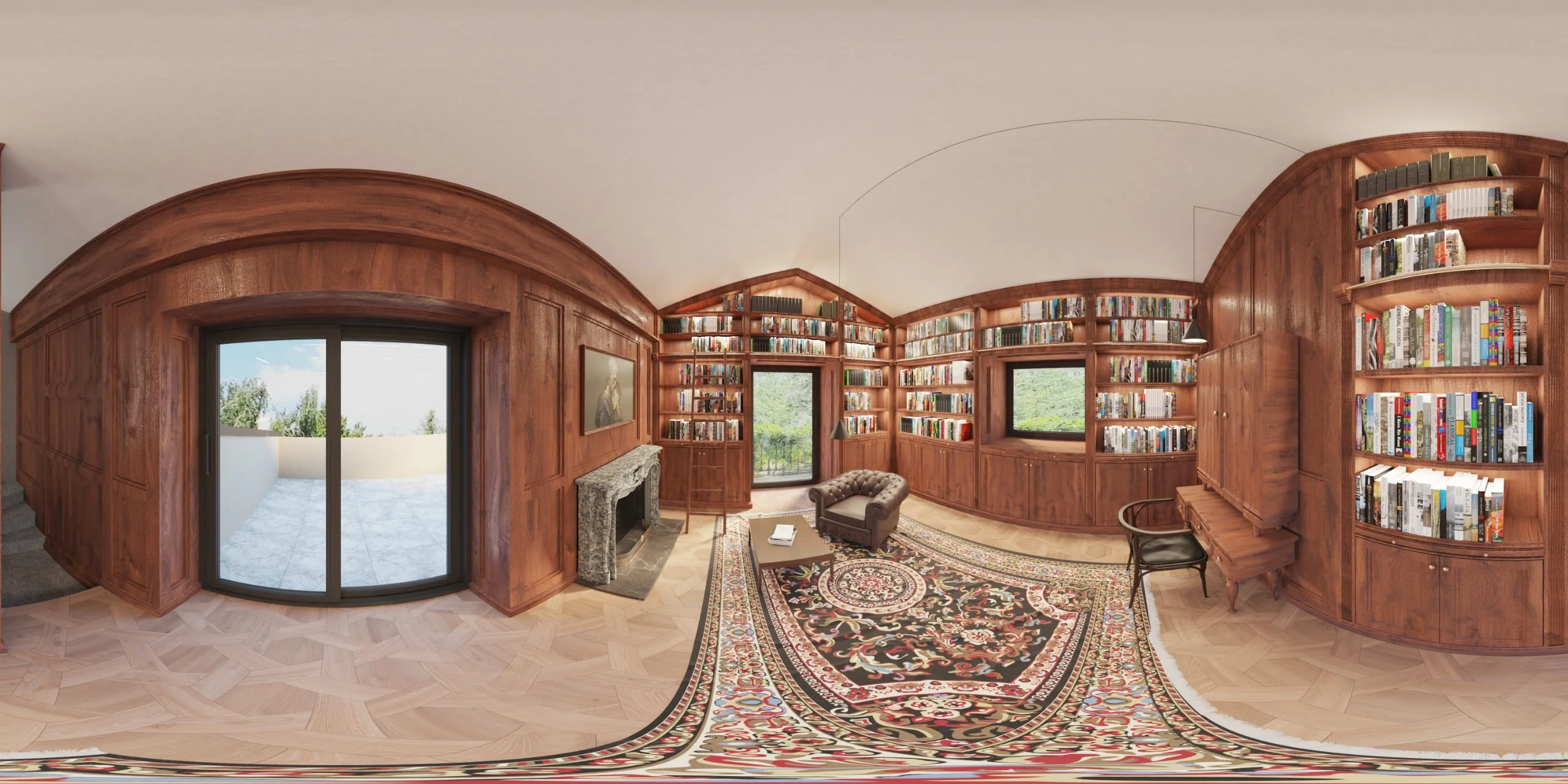 360° panorama of the library